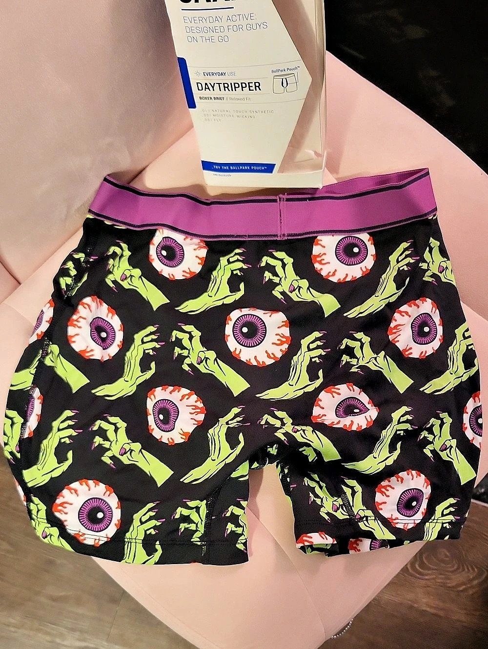SAXX Daytripper Boxer Briefs Black & Green Size Small NWT